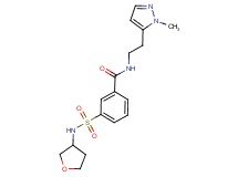 N-[2-(1-methyl-1H-pyrazol-5-yl)ethyl]-3-[(tetrahydrofuran-3-ylamino)sulfonyl]benzamide