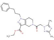 ethyl 5-[(3,5-dimethyl-1H-1,2,4-triazol-1-yl)acetyl]-1-(3-phenylpropyl)-4,5,6,7-tetrahydro-1H-pyrazolo[4,3-c]pyridine-3-carboxylate