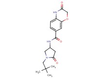N-[1-(2,2-dimethylpropyl)-5-oxopyrrolidin-3-yl]-3-oxo-3,4-dihydro-2H-1,4-benzoxazine-7-carboxamide