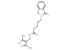 N-[(3,5-dimethyl-1H-pyrazol-4-yl)methyl]-5-(1-oxo-1,3-dihydro-2H-isoindol-2-yl)pentanamide