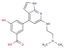 3-(6-{[2-(dimethylamino)ethyl]amino}-1H-pyrrolo[2,3-b]pyridin-4-yl)-5-hydroxybenzoic acid
