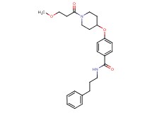 4-{[1-(3-methoxypropanoyl)-4-piperidinyl]oxy}-N-(3-phenylpropyl)benzamide