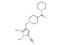 1,5-dimethyl-4-{[4-(1-piperidinylcarbonyl)-1-piperidinyl]methyl}-1H-pyrrole-2-carbonitrile