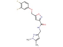 5-[(3,4-difluorophenoxy)methyl]-N-[(1,5-dimethyl-1H-pyrazol-3-yl)methyl]-3-isoxazolecarboxamide