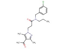 3-(4-acetyl-3,5-dimethyl-1H-pyrazol-1-yl)-N-(3-chlorobenzyl)-N-propylpropanamide