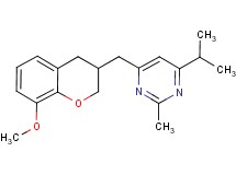 4-isopropyl-6-[(8-methoxy-3,4-dihydro-2H-chromen-3-yl)methyl]-2-methylpyrimidine