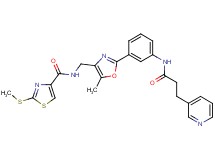 N-{[5-methyl-2-(3-{[3-(3-pyridinyl)propanoyl]amino}phenyl)-1,3-oxazol-4-yl]methyl}-2-(methylthio)-1,3-thiazole-4-carboxamide