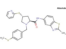 (4R)-N-(2-methyl-1,3-benzothiazol-5-yl)-1-[4-(methylthio)benzyl]-4-(2-pyridinylthio)-L-prolinamide