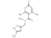 N,4,6-trimethyl-N-[(5-methyl-1H-pyrazol-3-yl)methyl]-2-oxo-2H-pyran-5-carboxamide