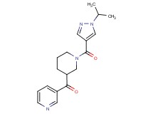 {1-[(1-isopropyl-1H-pyrazol-4-yl)carbonyl]-3-piperidinyl}(3-pyridinyl)methanone