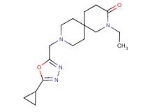 9-[(5-cyclopropyl-1,3,4-oxadiazol-2-yl)methyl]-2-ethyl-2,9-diazaspiro[5.5]undecan-3-one