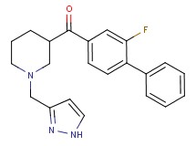 (2-fluoro-4-biphenylyl)[1-(1H-pyrazol-3-ylmethyl)-3-piperidinyl]methanone