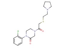 1-(2-chlorophenyl)-4-({[2-(1-pyrrolidinyl)ethyl]thio}acetyl)-2-piperazinone