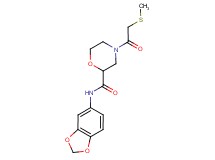 N-1,3-benzodioxol-5-yl-4-[(methylthio)acetyl]-2-morpholinecarboxamide