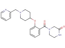 4-(2-{[1-(2-pyridinylmethyl)-4-piperidinyl]oxy}benzoyl)-2-piperazinone