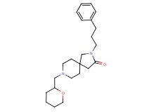 2-(3-phenylpropyl)-8-(tetrahydro-2H-pyran-2-ylmethyl)-2,8-diazaspiro[4.5]decan-3-one