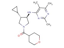 N-[rel-(3R,4S)-4-cyclopropyl-1-(tetrahydro-2H-pyran-4-ylcarbonyl)-3-pyrrolidinyl]-2,5,6-trimethyl-4-pyrimidinamine hydrochloride