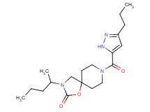 3-(1-methylbutyl)-8-[(3-propyl-1H-pyrazol-5-yl)carbonyl]-1-oxa-3,8-diazaspiro[4.5]decan-2-one