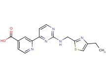 2-(2-{[(4-ethyl-1,3-thiazol-2-yl)methyl]amino}pyrimidin-4-yl)isonicotinic acid