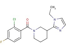 1-(2-chloro-4-fluorobenzoyl)-3-(1-ethyl-1H-imidazol-2-yl)piperidine