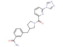 3-[(1-{[6-(4H-1,2,4-triazol-4-yl)pyridin-2-yl]carbonyl}pyrrolidin-3-yl)methyl]benzamide