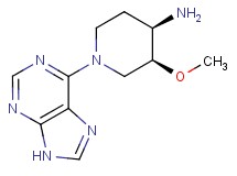 (3S*,4R*)-3-methoxy-1-(9H-purin-6-yl)piperidin-4-amine