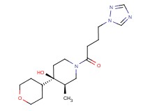 (3R*,4R*)-3-methyl-4-(tetrahydro-2H-pyran-4-yl)-1-[4-(1H-1,2,4-triazol-1-yl)butanoyl]piperidin-4-ol
