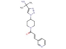 2-(1-{1-[(2E)-3-(3-pyridinyl)-2-propenoyl]-4-piperidinyl}-1H-1,2,3-triazol-4-yl)-2-propanamine