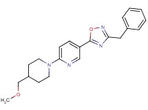 5-(3-benzyl-1,2,4-oxadiazol-5-yl)-2-[4-(methoxymethyl)-1-piperidinyl]pyridine