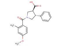 (3S*,4R*)-1-(4-methoxy-2-methylbenzoyl)-4-phenylpyrrolidine-3-carboxylic acid