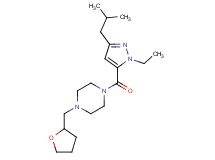1-[(1-ethyl-3-isobutyl-1H-pyrazol-5-yl)carbonyl]-4-(tetrahydro-2-furanylmethyl)piperazine