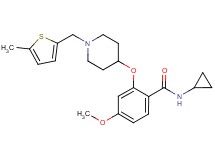 N-cyclopropyl-4-methoxy-2-({1-[(5-methyl-2-thienyl)methyl]-4-piperidinyl}oxy)benzamide