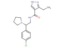 N-[2-(4-chlorophenyl)-2-pyrrolidin-1-ylethyl]-3-ethyl-1H-pyrazole-4-carboxamide