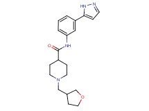 N-[3-(1H-pyrazol-5-yl)phenyl]-1-(tetrahydro-3-furanylmethyl)-4-piperidinecarboxamide