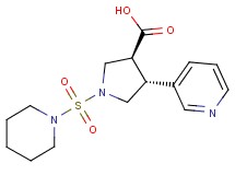 (3S*,4R*)-1-(piperidin-1-ylsulfonyl)-4-pyridin-3-ylpyrrolidine-3-carboxylic acid