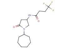 N-(1-cycloheptyl-5-oxo-3-pyrrolidinyl)-4,4,4-trifluorobutanamide
