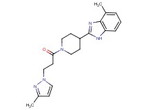4-methyl-2-{1-[3-(3-methyl-1H-pyrazol-1-yl)propanoyl]-4-piperidinyl}-1H-benzimidazole