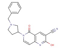 6-(1-benzyl-3-pyrrolidinyl)-2-hydroxy-5-oxo-5,6-dihydro-1,6-naphthyridine-3-carbonitrile