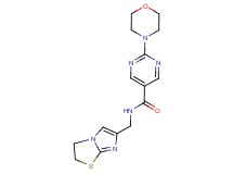 N-(2,3-dihydroimidazo[2,1-b][1,3]thiazol-6-ylmethyl)-2-morpholin-4-ylpyrimidine-5-carboxamide