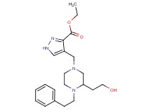 ethyl 4-{[3-(2-hydroxyethyl)-4-(2-phenylethyl)-1-piperazinyl]methyl}-1H-pyrazole-3-carboxylate