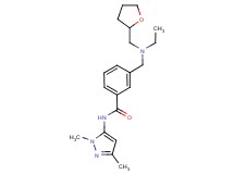 N-(1,3-dimethyl-1H-pyrazol-5-yl)-3-{[ethyl(tetrahydrofuran-2-ylmethyl)amino]methyl}benzamide