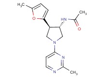 N-[(3S*,4R*)-4-(5-methyl-2-furyl)-1-(2-methyl-4-pyrimidinyl)-3-pyrrolidinyl]acetamide