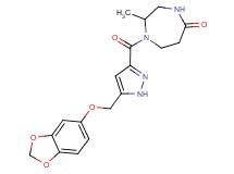 1-({5-[(1,3-benzodioxol-5-yloxy)methyl]-1H-pyrazol-3-yl}carbonyl)-2-methyl-1,4-diazepan-5-one