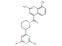 6-{1-[(2,8-dimethyl-4-quinolinyl)carbonyl]-3-piperidinyl}-2-methyl-4-pyrimidinol