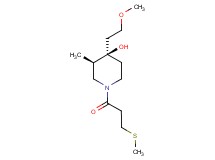 (3R*,4R*)-4-(2-methoxyethyl)-3-methyl-1-[3-(methylthio)propanoyl]-4-piperidinol