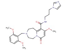 3-(2,6-dimethoxybenzyl)-N-[3-(1H-imidazol-1-yl)propyl]-9-methoxy-7-oxo-1,2,3,4,5,7-hexahydropyrido[1,2-d][1,4]diazepine-10-carboxamide