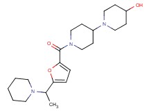 1'-{5-[1-(1-piperidinyl)ethyl]-2-furoyl}-1,4'-bipiperidin-4-ol