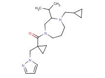 1-(cyclopropylmethyl)-2-isopropyl-4-{[1-(1H-pyrazol-1-ylmethyl)cyclopropyl]carbonyl}-1,4-diazepane