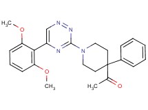 1-{1-[5-(2,6-dimethoxyphenyl)-1,2,4-triazin-3-yl]-4-phenyl-4-piperidinyl}ethanone