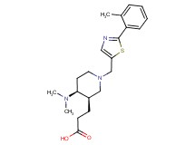 3-((3R*,4S*)-4-(dimethylamino)-1-{[2-(2-methylphenyl)-1,3-thiazol-5-yl]methyl}piperidin-3-yl)propanoic acid